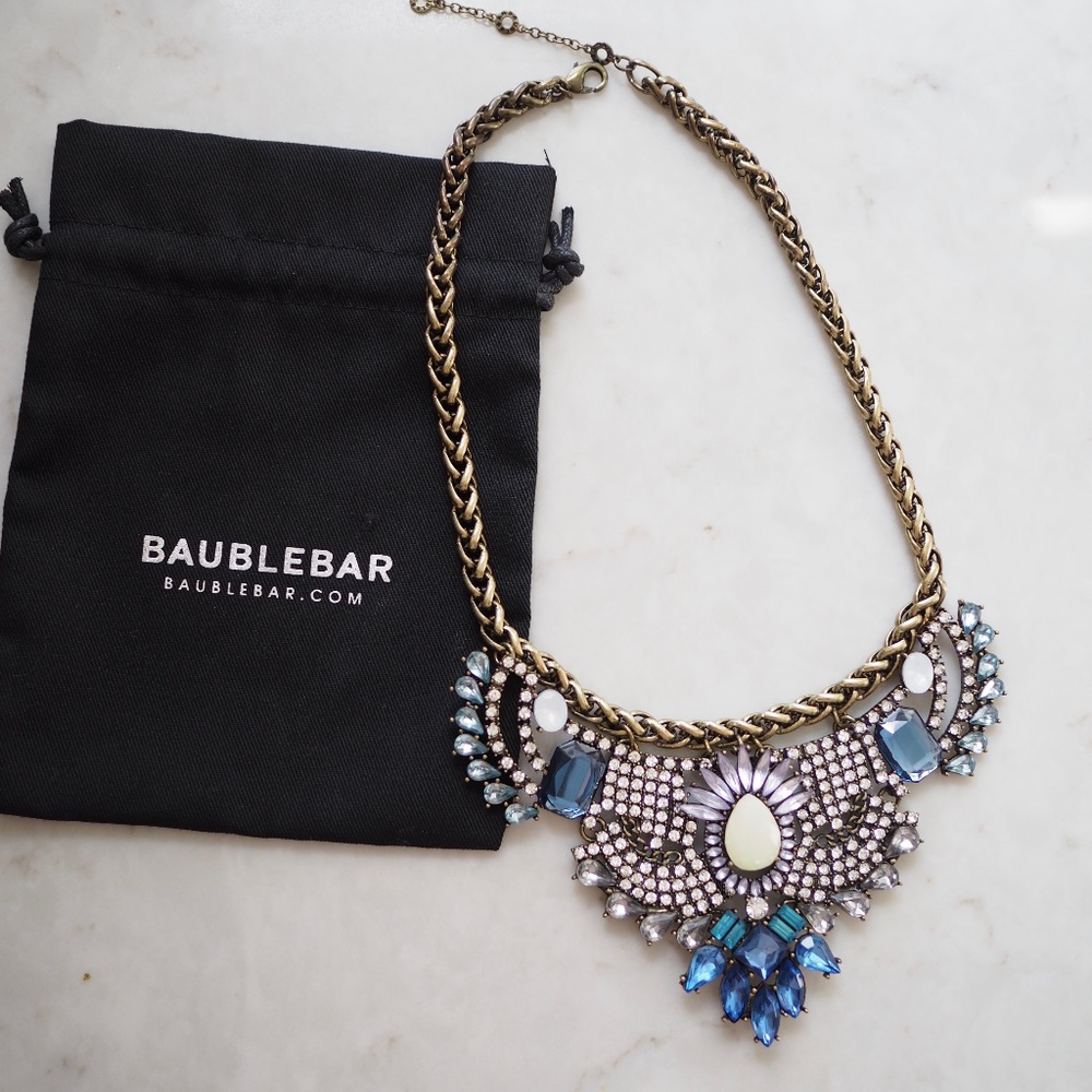 BaubleBar Crystal Bib Statement Necklace